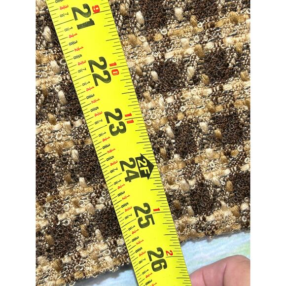 Women's Kasper Tweed Brown Suit Lined Jacket Size Small Excellent Condition - Picture 6 of 8